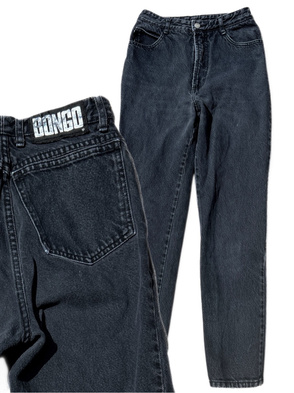 Vintage 90s Bongo Gene Montesano Black High Rise Mom Jeans Womens 7 USA